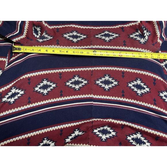 Wrangler Southwest Waterfall Open Front Cardigan Red Blue Size Large - Picture 8 of 8